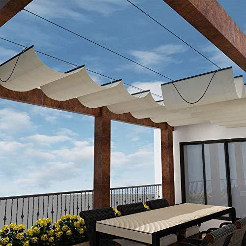 【ギフ_包装】 on Slide Frame Pergola for Cover Replacement Canopy Shade Retractable Windscreen4less Wire for Awning Sail Shade Cover Shade Drop Wave Cable サンシェード