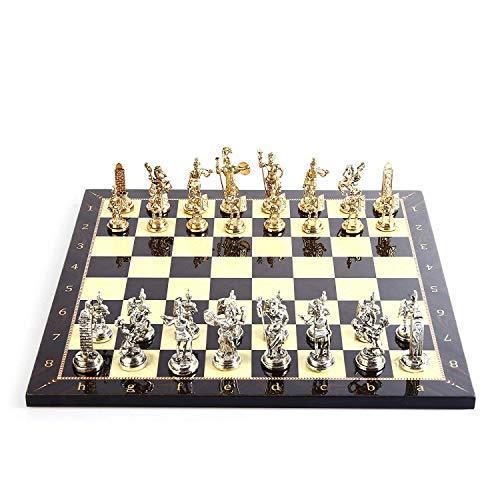 色々な Chesslandtr 歴史的なローマのフィギュア エレガントなピ ハンドメイド 大人と子供用 メタルチェスセット ボードゲーム