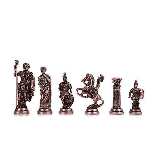 春早割 Pieces Chess Metal Handmade Figures Rome Copper Antique Historical Board) (Without Big 並行輸入品 Pieces) Chess (Only inc 4 Size ボードゲーム