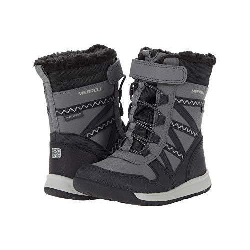 WEB限定カラー US 5 Black/Grey, Boot, Waterproof 2.0 Crush Snow Merrell Unisex 並行輸入品 Kid Little スノーシューズ、ブーツ