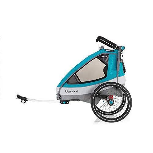 Qeridoo Sportrex 2 2020 Double Seat Kids Bike Trailer & Stroller Sportrex2 (Color Petrol) 並行輸入品｜estore2y｜04