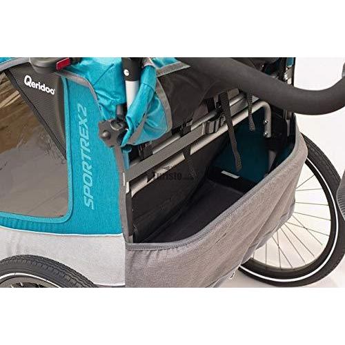 Qeridoo Sportrex 2 2020 Double Seat Kids Bike Trailer & Stroller Sportrex2 (Color Petrol) 並行輸入品｜estore2y｜08