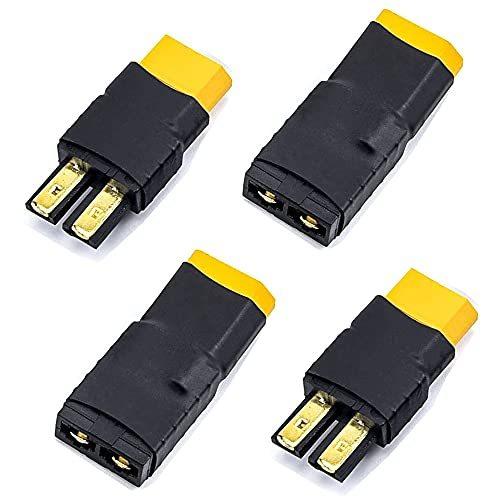 2 Pcs Female to Deans T Plug Male Connector Adapter plug block Traxas Compatible 2 Pcs Female to Deans T Plug Male Connector Adapter plug block Traxas Compatible