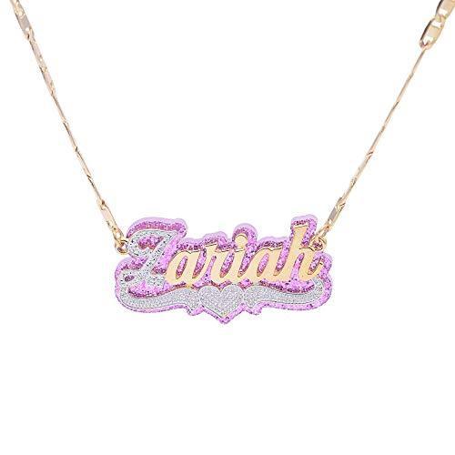 大特価 ダブルネームプレート 名前入りネックレス アクリルペンダント カスタ どんな名前でも見事なデザイン ネックレス ペンダント
