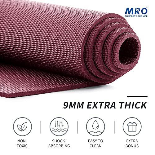 Premium Large Yoga Mat for Home Gym Workout 6'x12'x9mm, Extra Wide and Long Exercise Mats for Double Men and Women, Thick, Non-Slip, Soft fo｜estore2y｜04