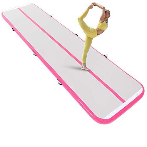 Naice Air Gymnastics Mat, Training Tumbling Mat,16 Feet Tumble Tracks Air Training Mats with Electric Air Pump for Indoor/Gym/Outdoor/Yoga/W エクササイズマット