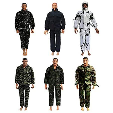 日本未入荷 EBCO 並行輸入品 12" for Suit Cloth Army Uniforms Camo Soldier Clothes Scale 1/6 Set 6 その他
