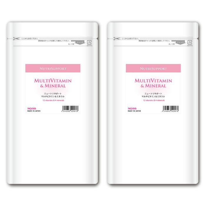NutriSupport マルチビタミン & ミネラル 180カプセル 2個セット