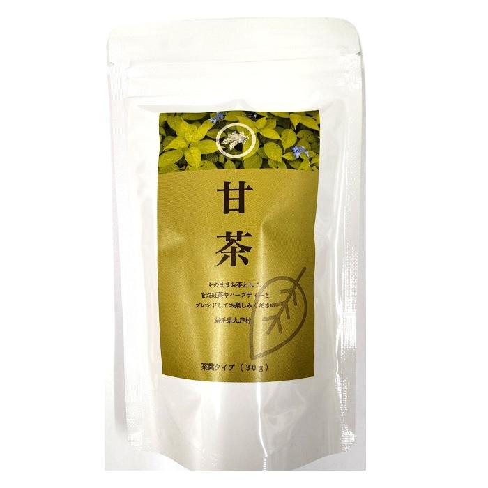 あま茶 リーフ 30g 2個セット 九戸村総合公社 ゼロカロリー ノンカフェイン ハーブティー 甘茶 健康茶 岩手県九戸村産 無農薬栽培甘茶100％｜esupple-tokyo｜02