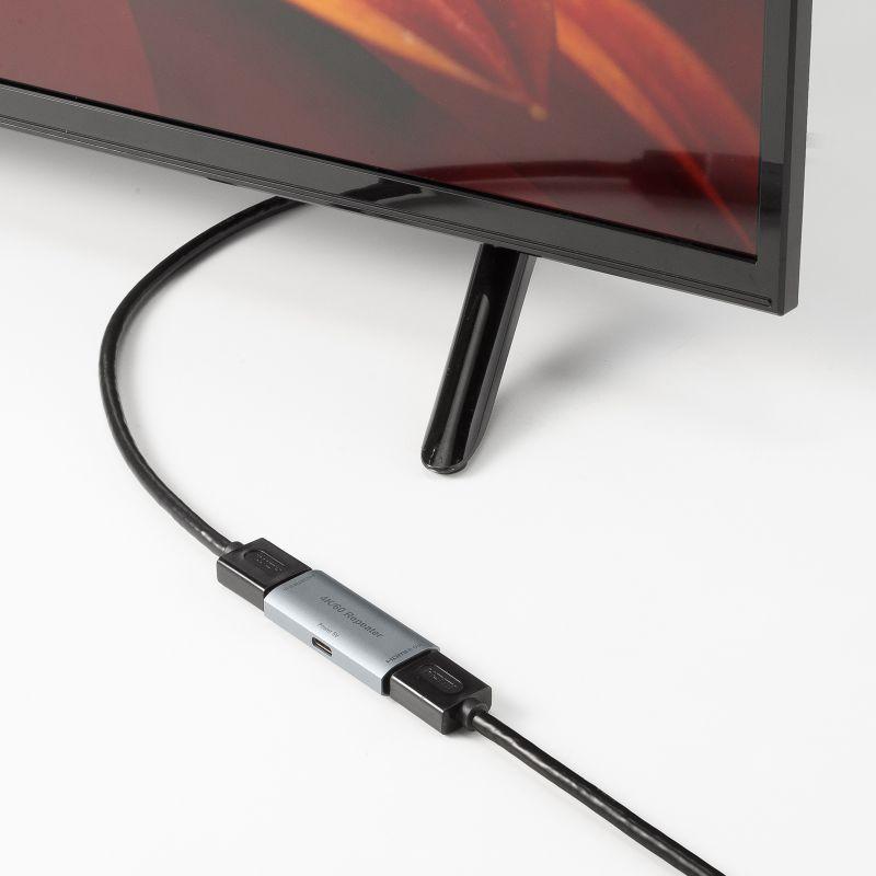 SANWA SUPPLY（サンワサプライ） HDMI延長アダプタ 中継アダプタ 4K/60Hz HDR 対応 最大40m延長 HDMIコネクタ ...
