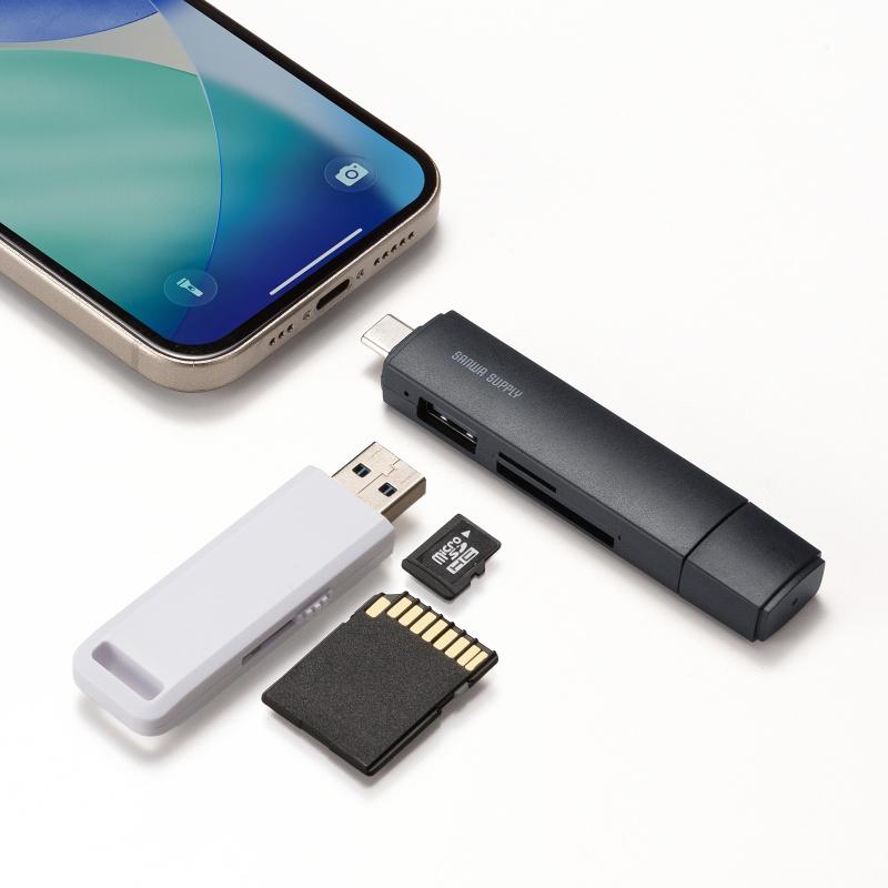 SANWA SUPPLY（サンワサプライ） SD/microSDカードリーダー USB Type-C