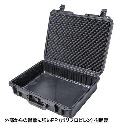 ハードケース PP樹脂製 密閉ダイヤル 鍵付き 18型ワイド対応 BAG-HD2