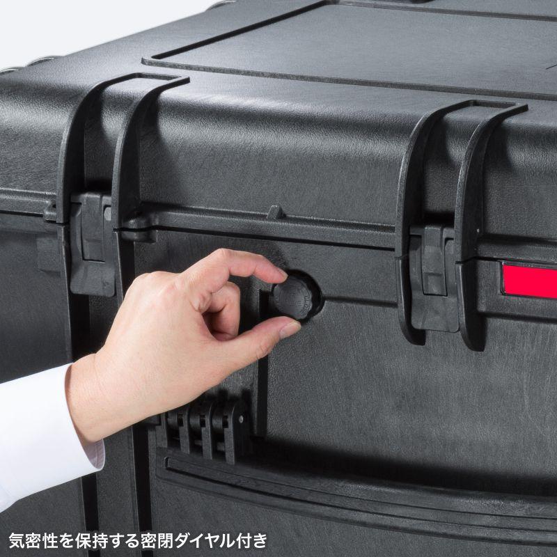 ハードツールケース ハードケース キャリーケース 耐衝撃 防水 防塵 IP67 超大型 クッション付き BAG-HD6 サンワサプライの画像