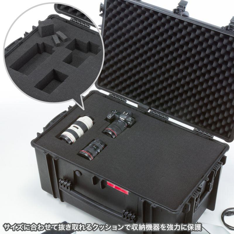 ハードツールケース ハードケース キャリーケース 耐衝撃 防水 防塵 IP67 超大型 クッション付き BAG-HD6 サンワサプライの画像