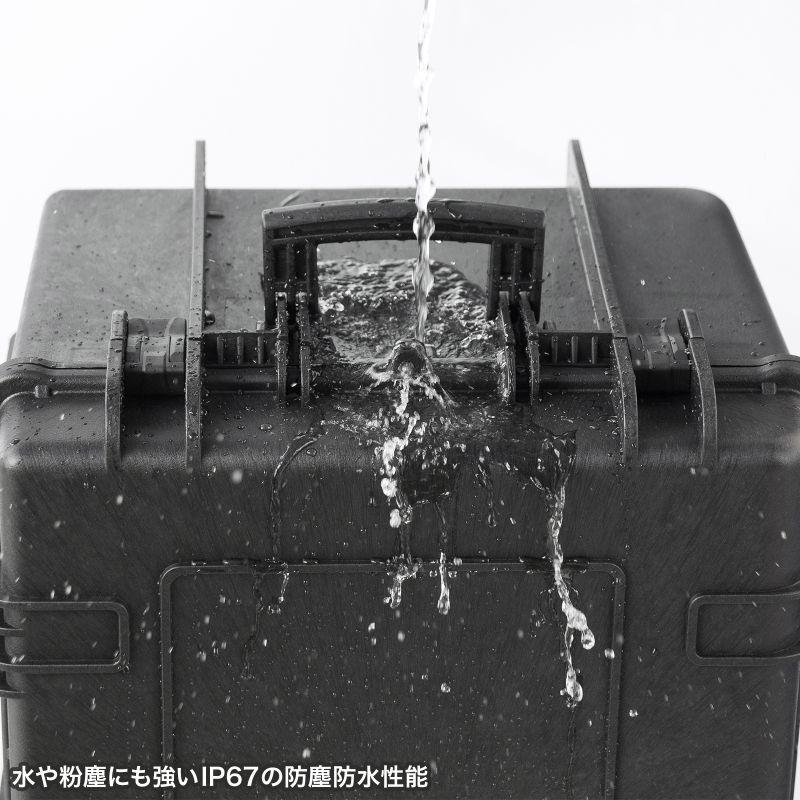 ハードツールケース ハードケース キャリーケース 耐衝撃 防水 防塵 IP67 超大型 クッション付き BAG-HD6 サンワサプライの画像