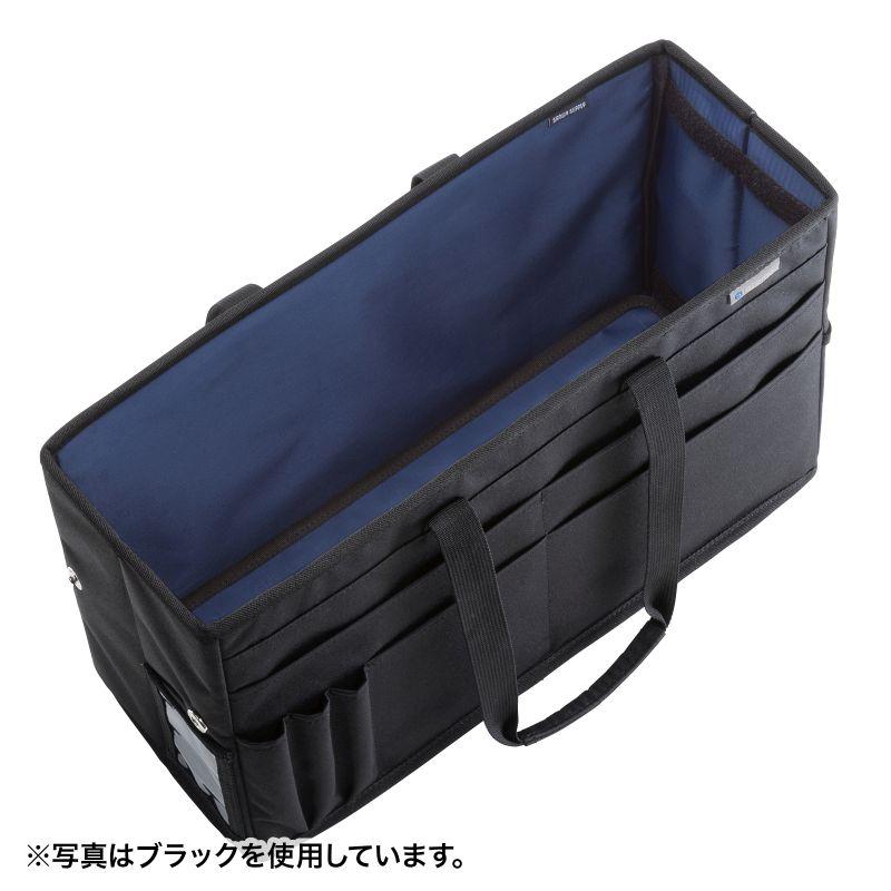 ボックス型バッグ 15.6インチワイド対応 自立 収納 持ちはこび ミーティングバッグ グレー BAG-TW7GY サンワサプライ｜esupply｜13