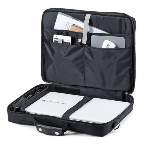 PCキャリングバッグ ビジネス 通勤 15.6型ワイド対応 シングルタイプ ブラック BAG-U54BK2 サンワサプライ|esupply|02