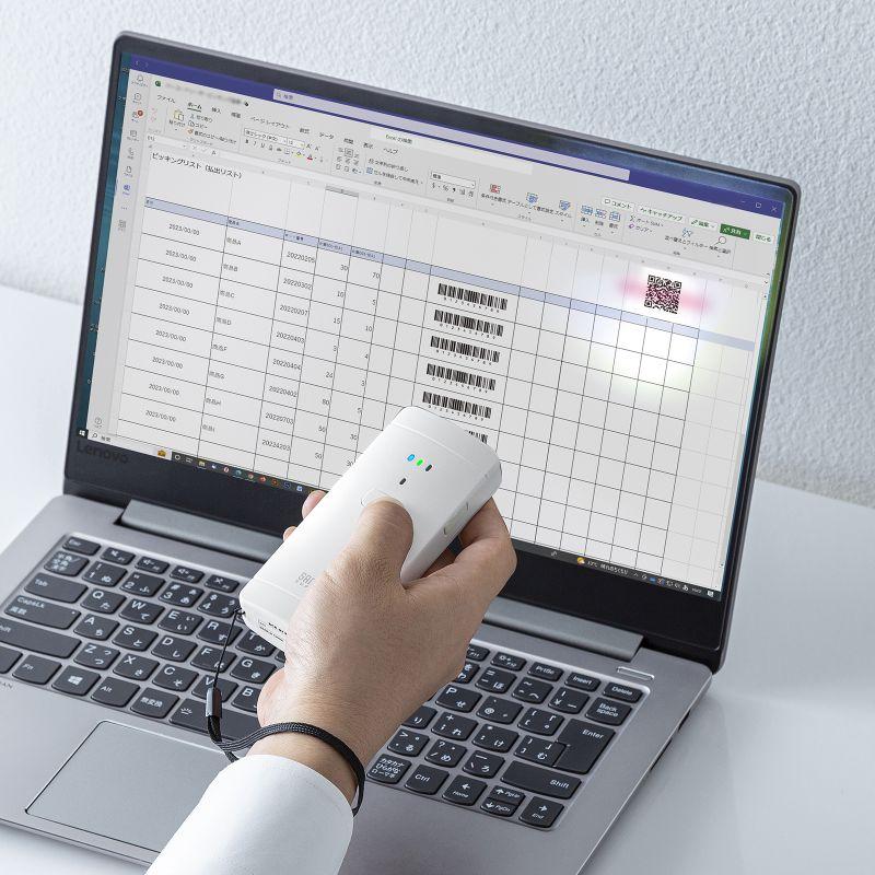 SANWA SUPPLY（サンワサプライ） バーコードリーダー Bluetooth 2次元