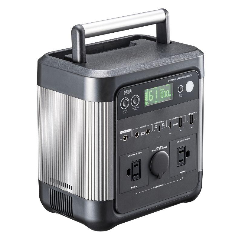 ポータブル電源 容量 518Wh AC出力 500W USB PD65W リチウムイオン電池 