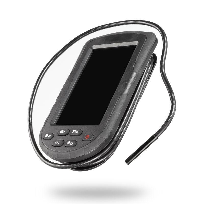 ファイバースコープ 工業用内視鏡カメラ IP67コンパクト ハンディタイプ 5.2mm 防水 スネークカメラ ボアスコープ 4.3インチモニター CMS-ES03SET-1の画像