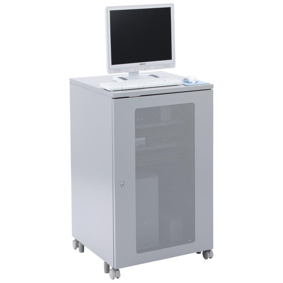 機器収納ボックス セキュリティボックス 19インチマウント 19U サーバー HUB ルーター NAS・HDD 鍵 扉 棚・セキュリティ CP-103 サンワサプライの画像
