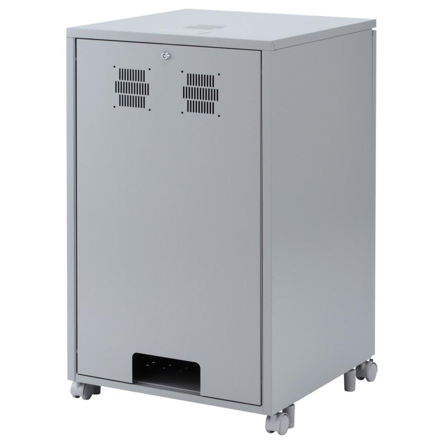 機器収納ボックス セキュリティボックス 19インチマウント 19U サーバー HUB ルーター NAS・HDD 鍵 扉 棚・セキュリティ CP-103 サンワサプライの画像