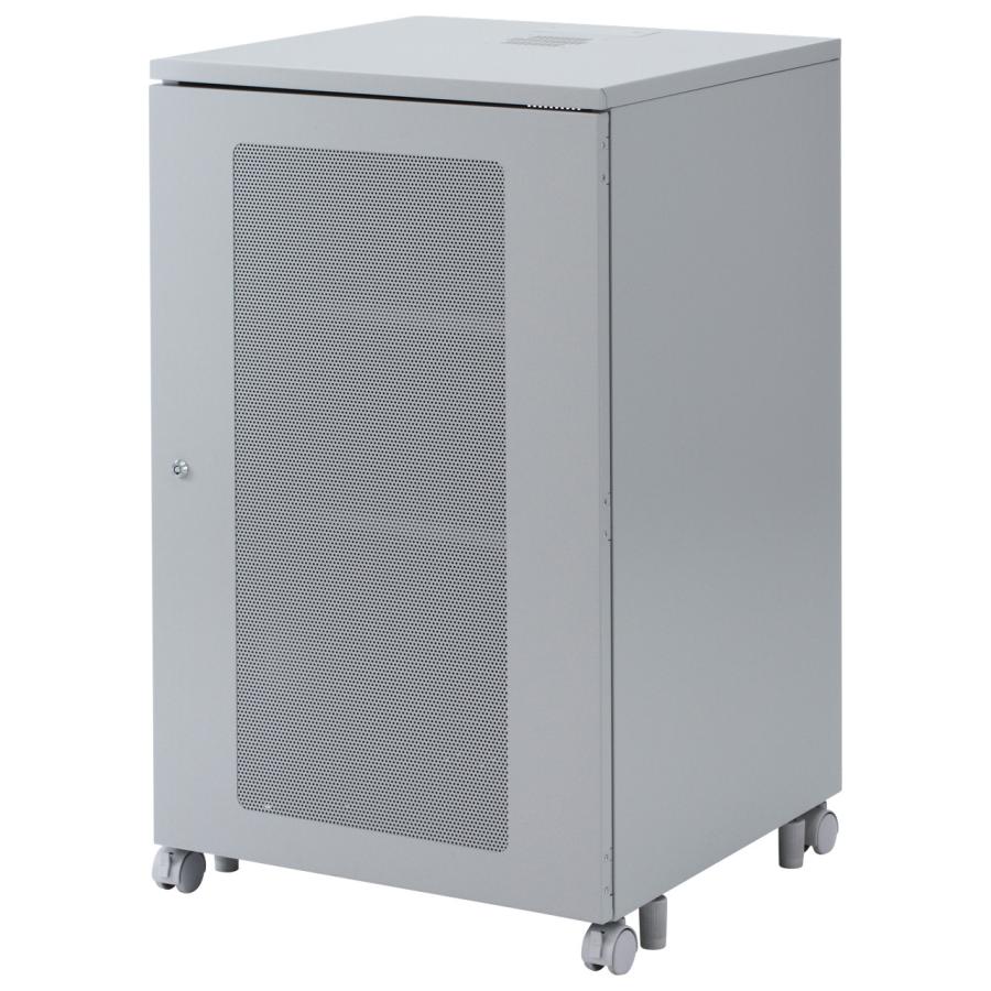 機器収納ボックス セキュリティボックス 19インチマウント 19U サーバー HUB ルーター NAS・HDD 鍵 扉 棚・セキュリティ CP-103 サンワサプライの画像