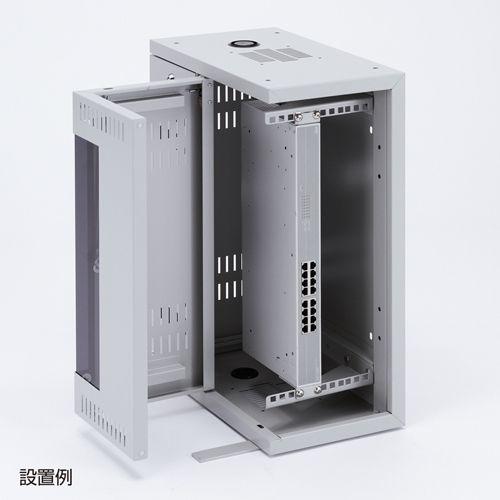 サンワサプライ　CP-TH4U 縦収納 19インチ マウントハブボックス 4U 楽天市場】ハブボックス 4U 19インチマウント キャスター 鍵
