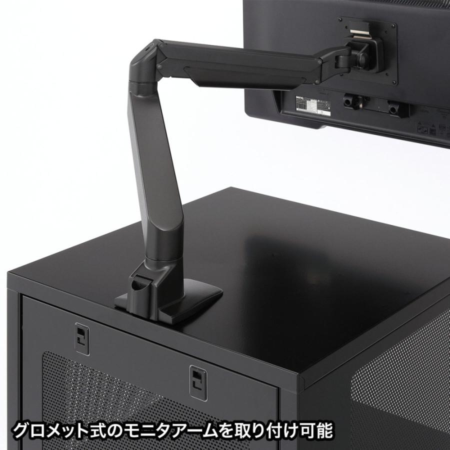 ルーター・LANハブ・HDD・NAS収納ボックス 機器収納 メッシュパネル 高さ1000mm CP-SBOX3 サンワサプライ  代引不可 個人様宅への配送不可｜esupply｜07