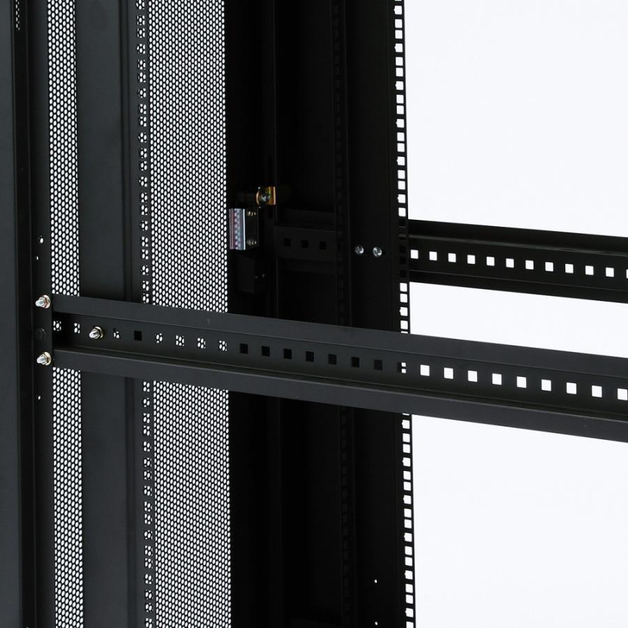 サーバーラック 19インチ 12U 幅60cm 奥行110cm 高さ72cm 扉 鍵 データセンター 小型 機器収納ボックス CP-SVC12U サンワサプライ_10