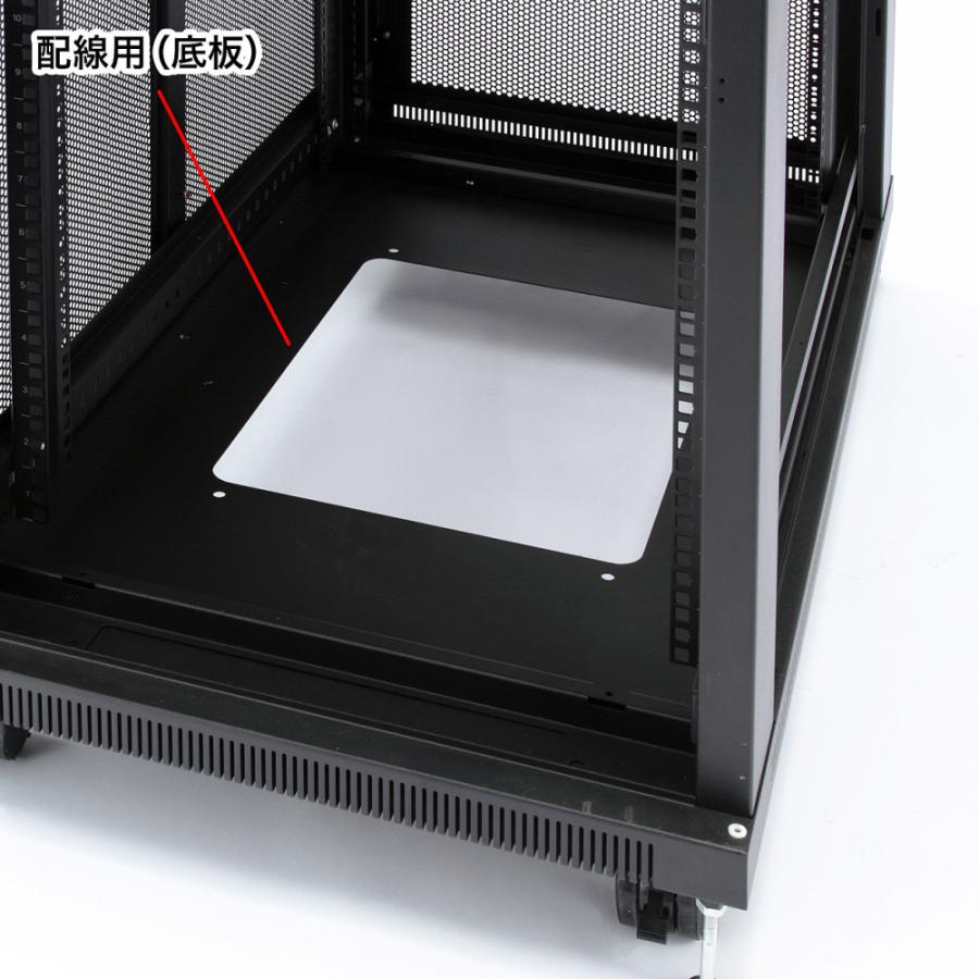 サーバーラック 19インチ 12U 幅60cm 奥行110cm 高さ72cm 扉 鍵 データセンター 小型 機器収納ボックス CP-SVC12U サンワサプライ_12
