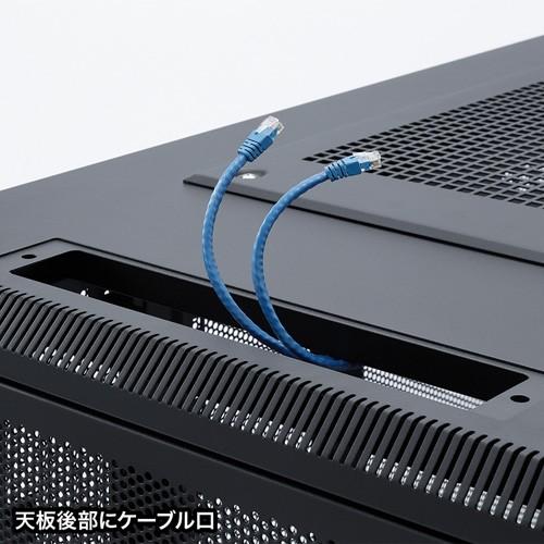 予約 サーバーラック 19インチ 36U 大型 データセンター 観音扉 鍵 奥行110cm 全面メッシュパネル CP-SVCKAN36U サンワサプライ_13
