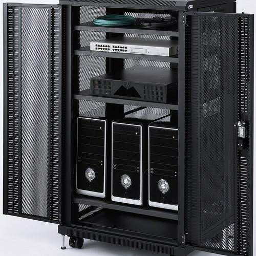 サーバーラック タワー型 ネットワーク機器収納 鍵付 NAS ルーター 高さ130cm 横幅70cm CP-SVCMULT2 サンワサプライ_3