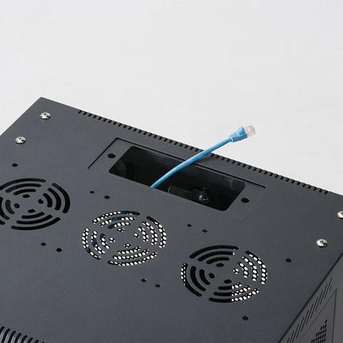 サーバーラック タワー型 機器収納 メッシュパネル 高さ100cm 横幅45cm 鍵 ネットワーク機器 CP-SVCMULT6 サンワサプライの画像