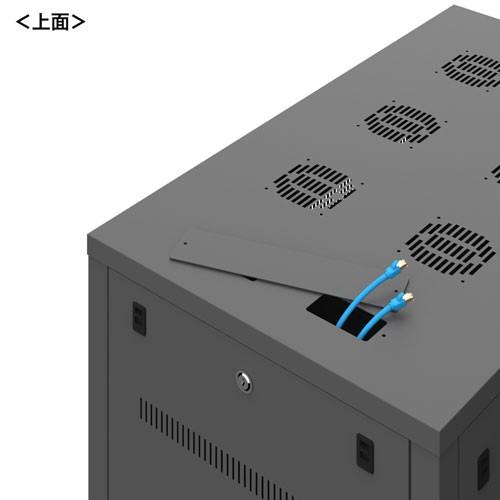 サーバーラック 19インチ 24U 中型 奥行100cm ブラック CP-SVN2410BKN サンワサプライ 代引不可 個人様宅への配送不可の画像