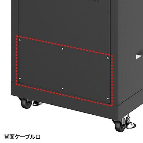 サーバーラック 19インチ 24U 中型 奥行100cm ブラック CP-SVN2410BKN サンワサプライ 代引不可 個人様宅への配送不可の画像