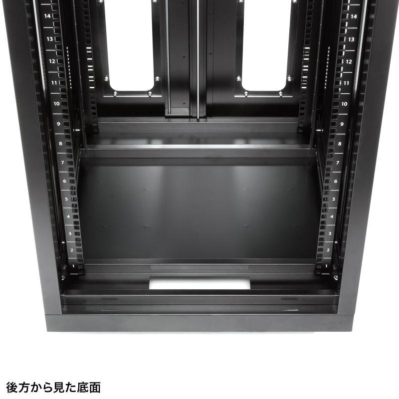 サーバーラック 19インチ 中型 24U 奥行60cm パネル仕様 CP-SVNA2460BK サンワサプライ 代引き不可 個人様宅への配送不可の画像
