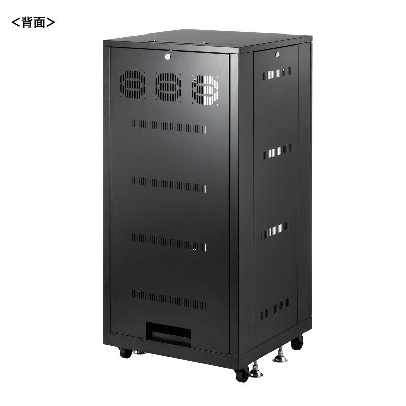 サーバーラック 19インチ 中型 24U 奥行60cm パネル仕様 CP-SVNA2460BK サンワサプライ 代引き不可 個人様宅への配送不可の画像