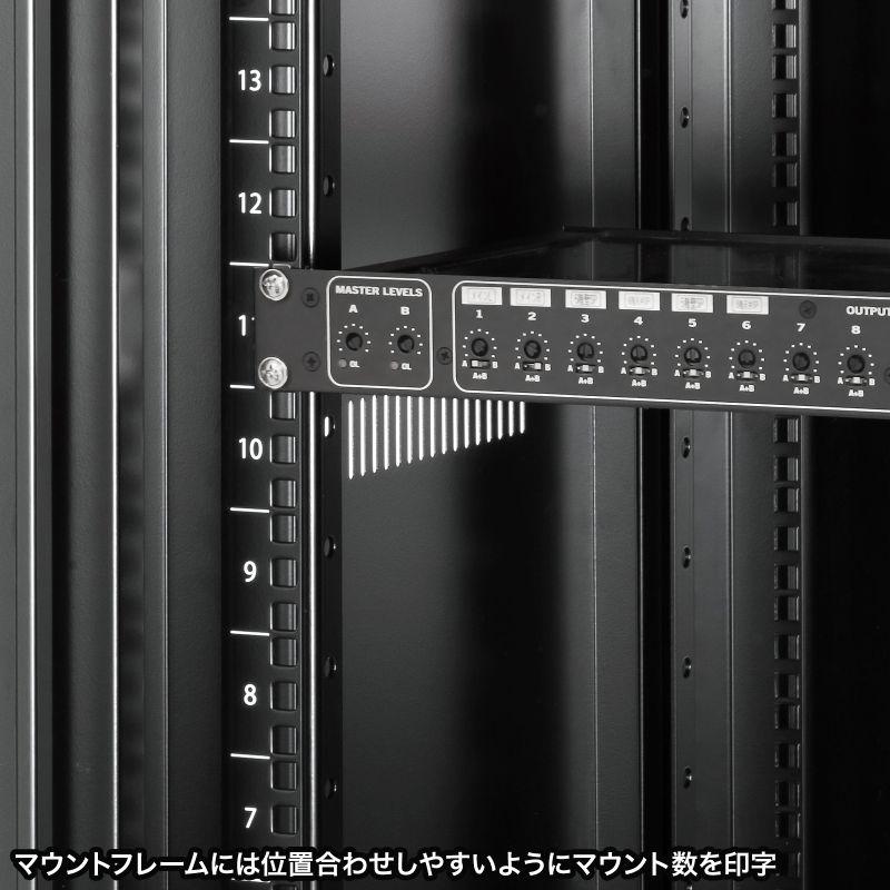 サーバーラック 19インチ 中型 24U 奥行60cm パネル仕様 CP-SVNA2460BK サンワサプライ 代引き不可 個人様宅への配送不可の画像
