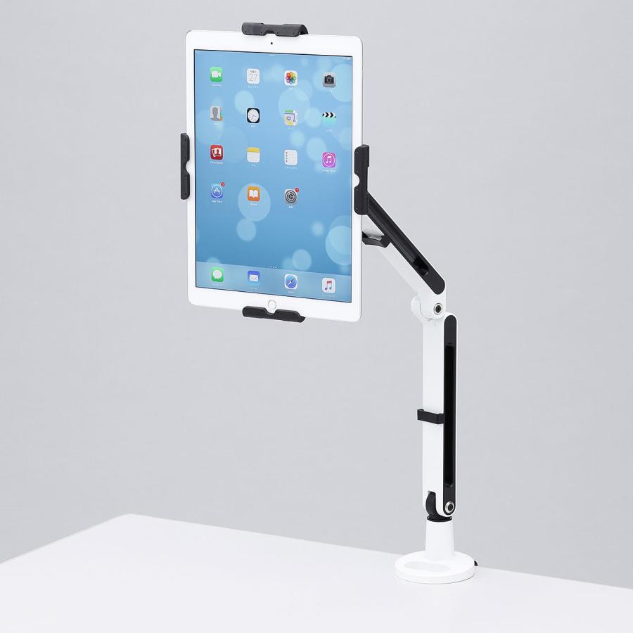 サンワサプライ iPad・タブレット用 支柱取付け可能モニターアーム SANWA SUPPLY iPad・タブレット用アーム 11〜13インチ対応