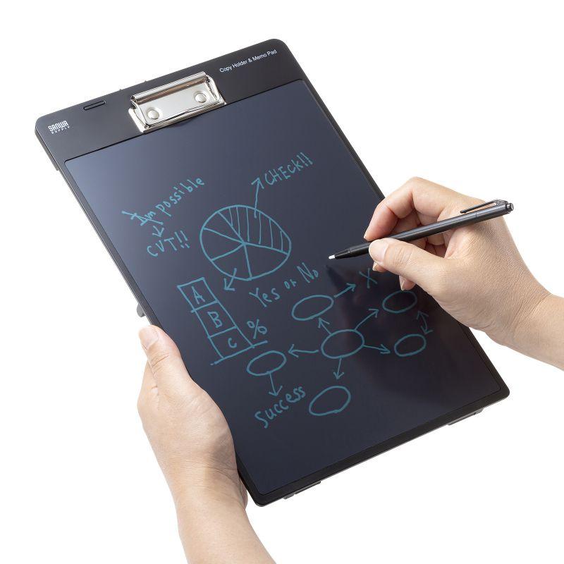 SANWA SUPPLY（サンワサプライ） クリップ付き電子メモパッド ブラック