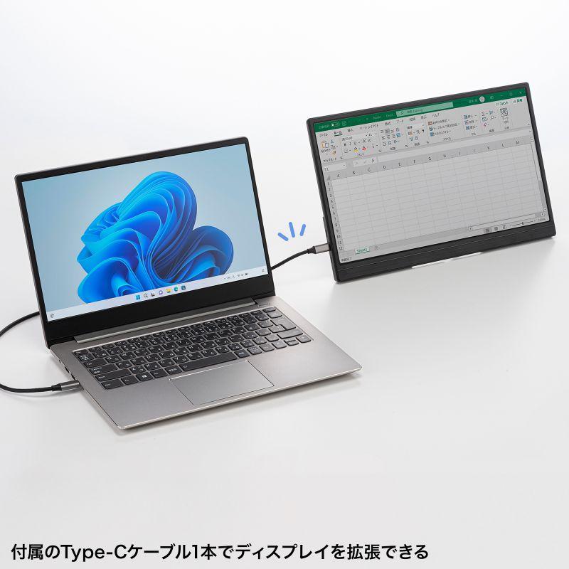 SANWA SUPPLY（サンワサプライ） モバイルモニター 15.6型 スタンド一