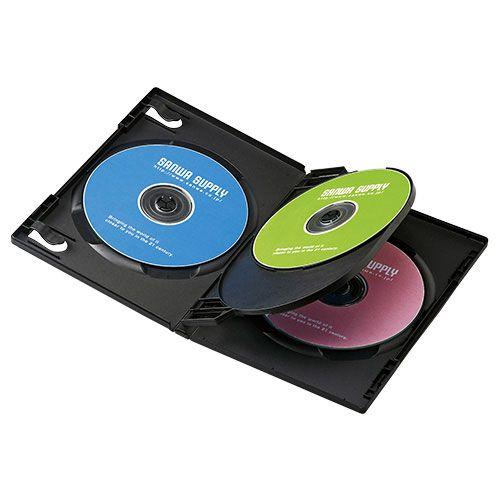 国内在庫 DVDトールケース 4枚収納 3枚パック DVD-TN4-03BK 格安 ブラック サンワサプライ
