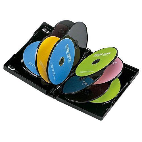 DVDケース 10枚収納 ブラック 27mm 受注生産品 DVD-TW10-01BK ネコポス非対応 超美品再入荷品質至上 サンワサプライ