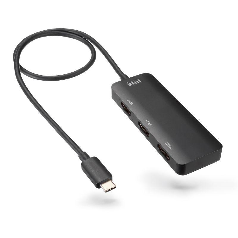 訳あり新品 Type-C HDMI 変換アダプタ 3ポート 4K/60Hz対応 ケーブル長0.5m HDMI3つ 3画面出・ AD-ALCMST3HD2 サンワサプライ 外装に傷・汚れあり ネコポス対応の画像