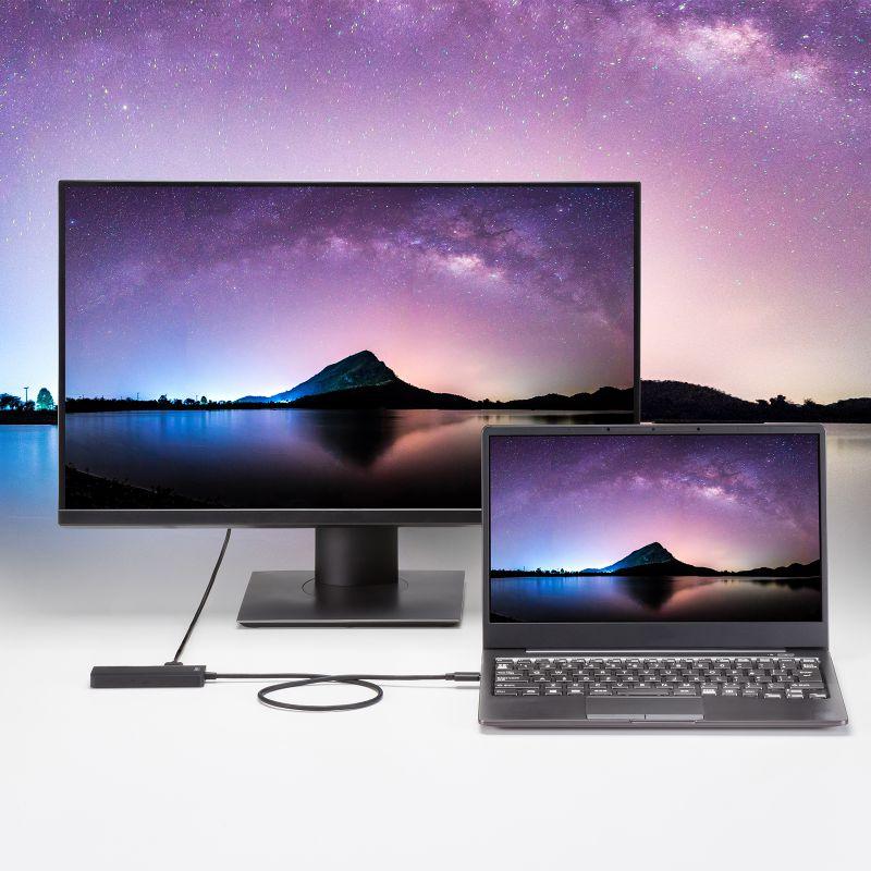 訳あり新品 Type-C HDMI 変換アダプタ 3ポート 4K/60Hz対応 ケーブル長0.5m HDMI3つ 3画面出・ AD-ALCMST3HD2 サンワサプライ 外装に傷・汚れあり ネコポス対応の画像
