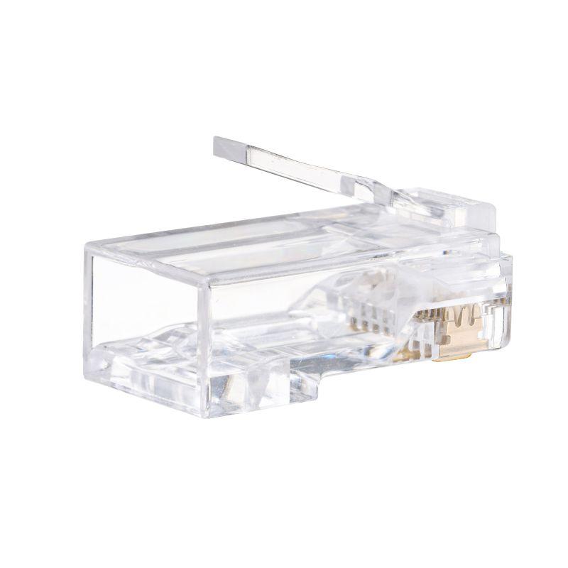 SANWA SUPPLY（サンワサプライ） 訳あり新品 RJ-45コネクタ CAT6 CAT5e対応 貫通型 単線 より線共用 100個入り ...