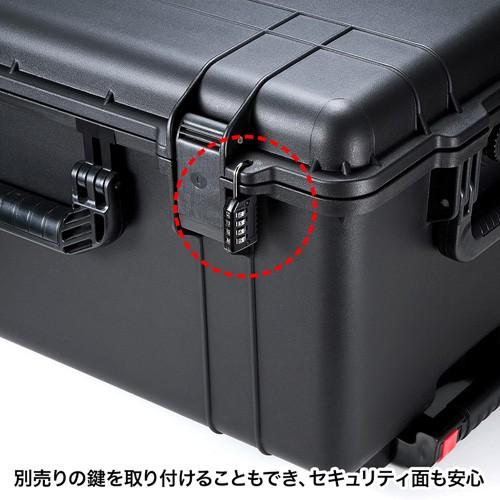訳あり新品 精密機器キャリー ハード ケース 大型 キャスター PC 工具 パッケージにキズ、汚れあり EES-BAG-HD5 サンワサプライの画像