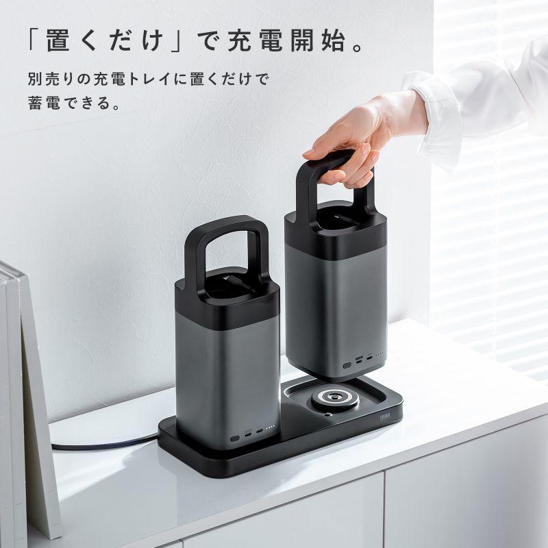 訳あり新品 モバイルバッテリー ハンドル 軽量 小型 持ち運び 大容量 PD90W 高速充電 ノートPC 2・ BTL-RDC36 サンワサプライ 外装に傷・汚れありの画像