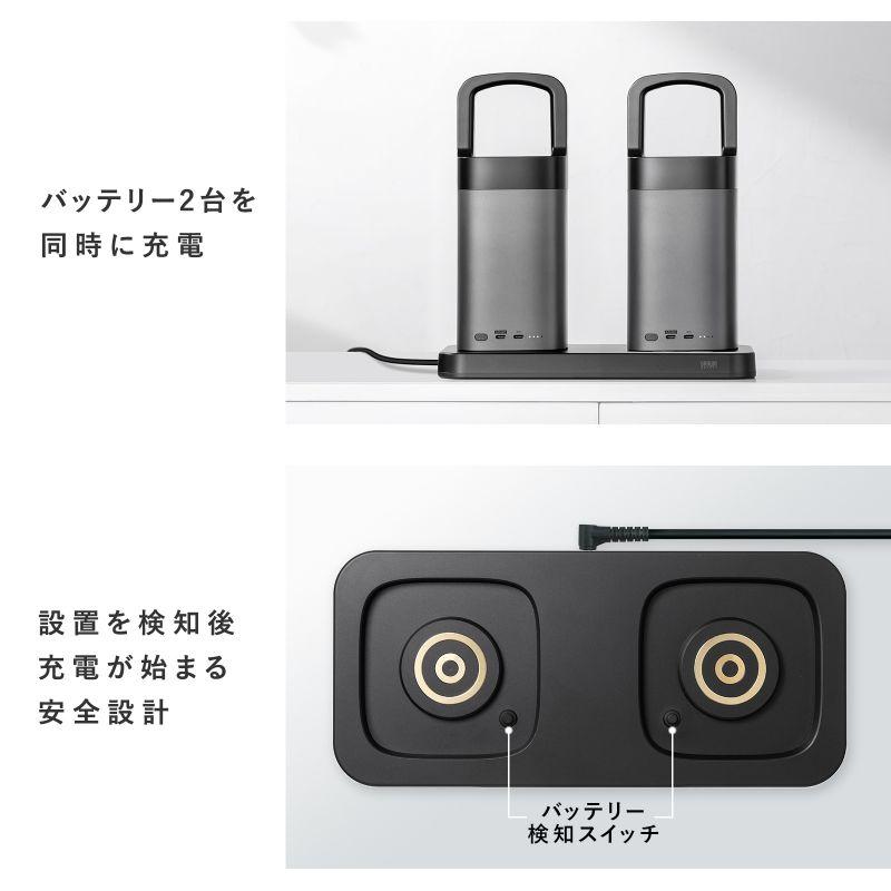 訳あり新品 モバイルバッテリー ハンドル 軽量 小型 持ち運び 大容量 PD90W 高速充電 ノートPC 2・ BTL-RDC36 サンワサプライ 外装に傷・汚れありの画像